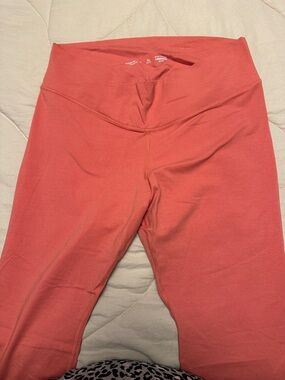 Old Navy Powerchill Crossover High-Waist Coral Active Leggings